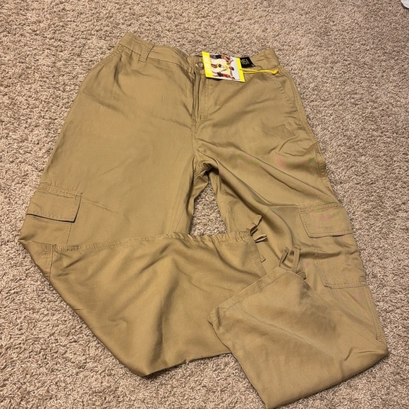 NWT 151 One Five One Khaki Cargo Pants Sz Medium  Tie Ankles 100% Lyocell - Picture 7 of 7